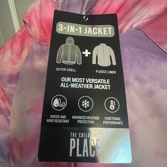 NWT Girls Print 3 In 1 Jacket - Purple 💕 - Picture 7 of 12